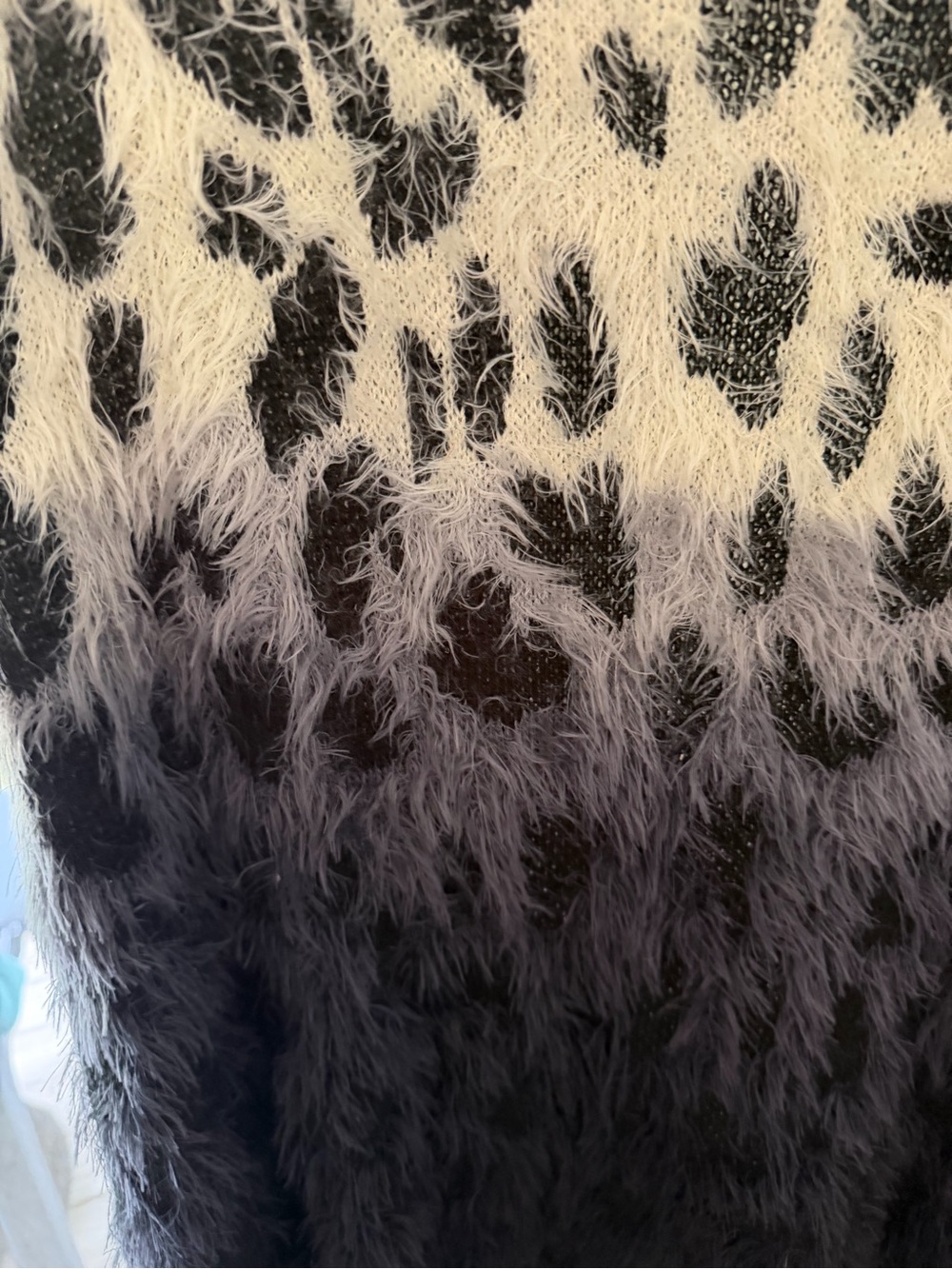 Olivers Fuzzy Knit Cardigan - Silver & Black - Picture 4 of 5